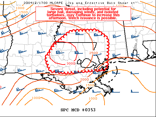 Mesoscale Discussion 353