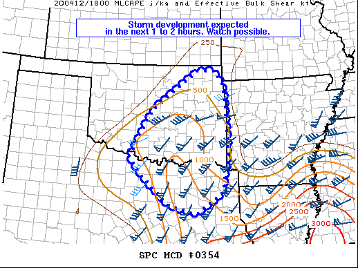 Mesoscale Discussion 354
