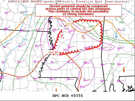 Mesoscale Discussion 355