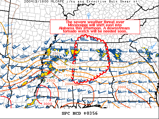 Mesoscale Discussion 356