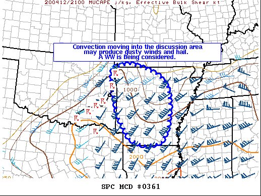Mesoscale Discussion 361