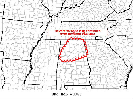 Mesoscale Discussion 363