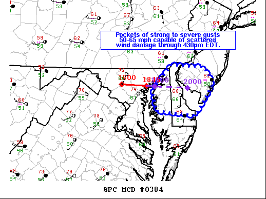 Mesoscale Discussion 384