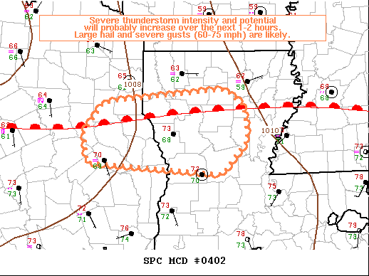 Mesoscale Discussion 402