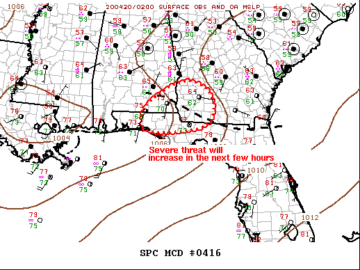 Mesoscale Discussion 416