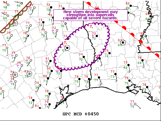 Mesoscale Discussion 450