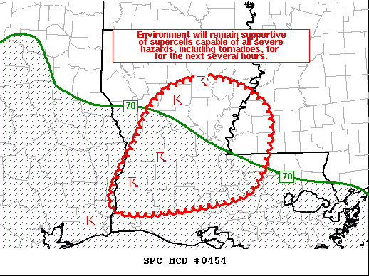 Mesoscale Discussion 454