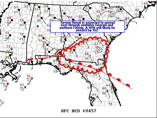 Mesoscale Discussion 457