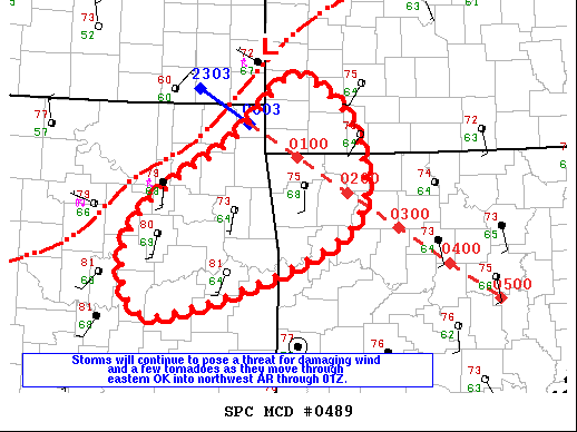 Mesoscale Discussion 489