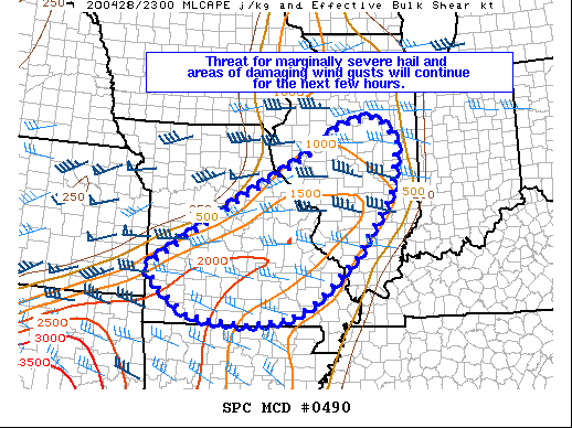 Mesoscale Discussion 490