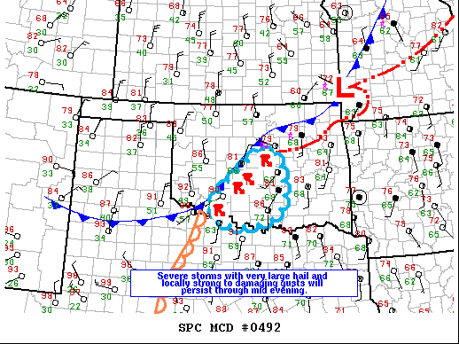 Mesoscale Discussion 492