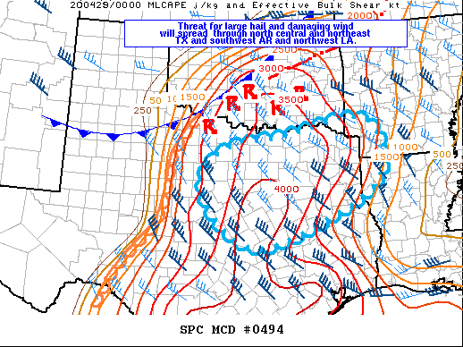 Mesoscale Discussion 494
