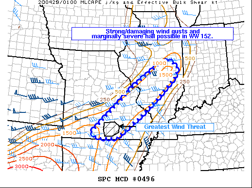 Mesoscale Discussion 496