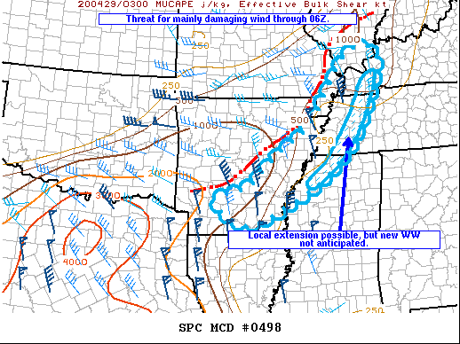 Mesoscale Discussion 498