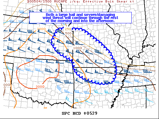 Mesoscale Discussion 529