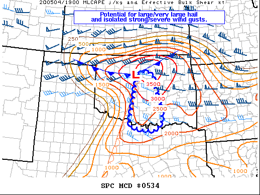 Mesoscale Discussion 534