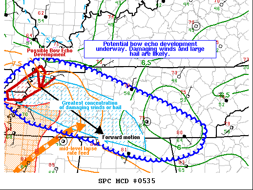 Mesoscale Discussion 535
