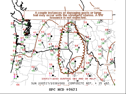 Mesoscale Discussion 621