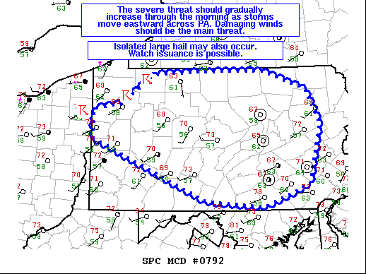 Mesoscale Discussion 792
