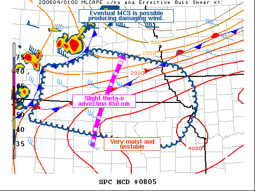 Mesoscale Discussion 805