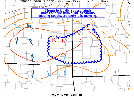 Mesoscale Discussion 808