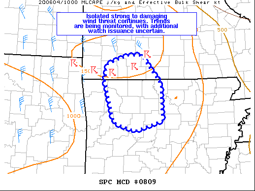 Mesoscale Discussion 809