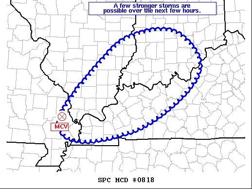 Mesoscale Discussion 818