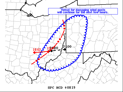Mesoscale Discussion 819