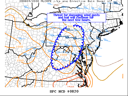 Mesoscale Discussion 820