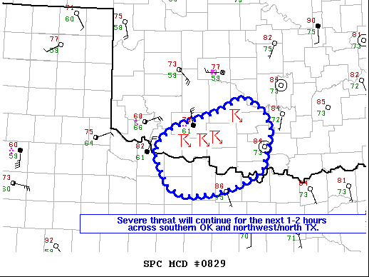 Mesoscale Discussion 829