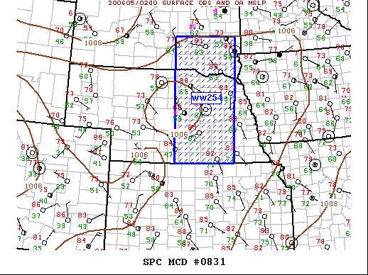 Mesoscale Discussion 831