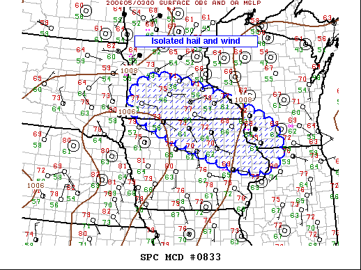 Mesoscale Discussion 833