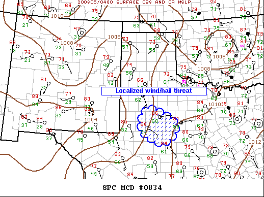 Mesoscale Discussion 834
