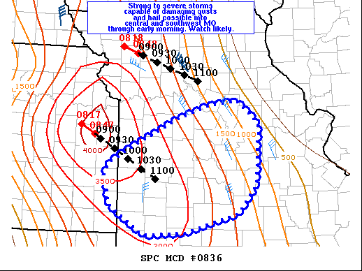 Mesoscale Discussion 836