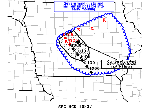 Mesoscale Discussion 837