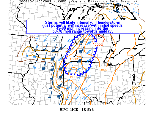 Mesoscale Discussion 895
