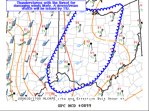 Mesoscale Discussion 899