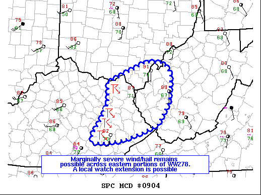 Mesoscale Discussion 904