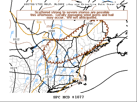 Mesoscale Discussion 1077