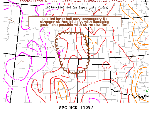 Mesoscale Discussion 1097