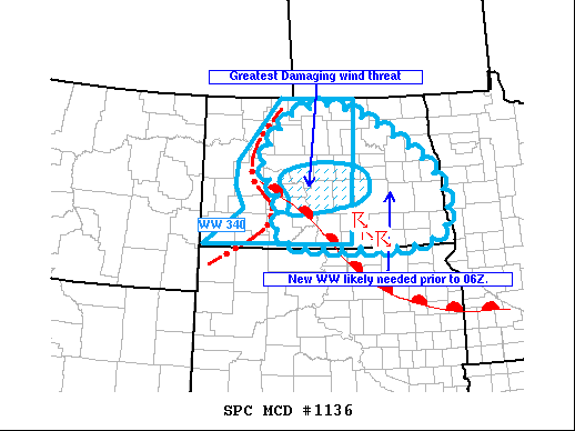 Mesoscale Discussion 1136