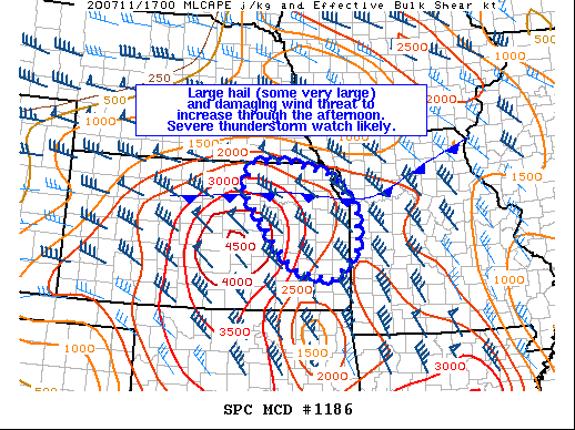 Mesoscale Discussion 1186