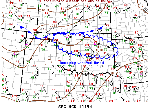 Mesoscale Discussion 1194