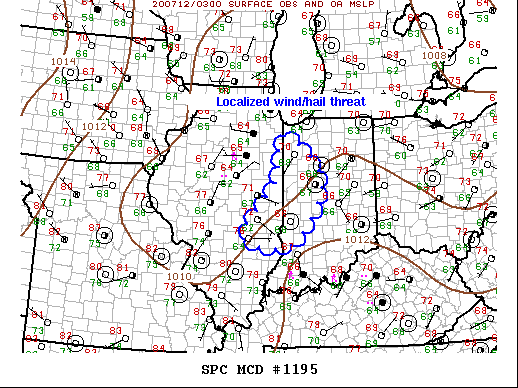 Mesoscale Discussion 1195
