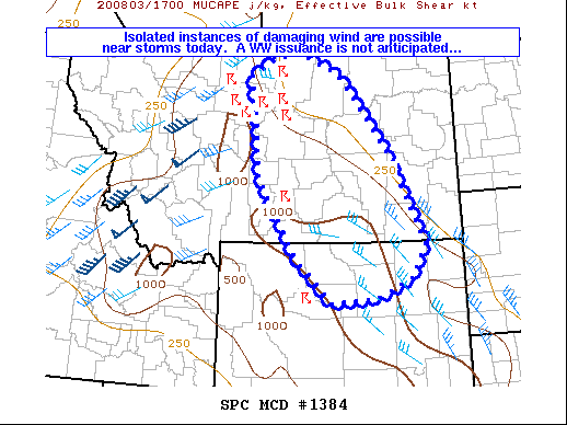 Mesoscale Discussion 1384