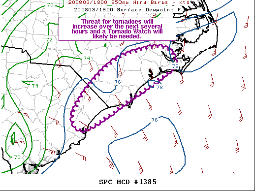 Mesoscale Discussion 1385