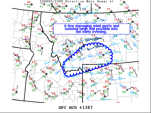 Mesoscale Discussion 1387