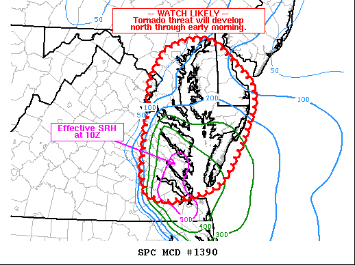 Mesoscale Discussion 1390