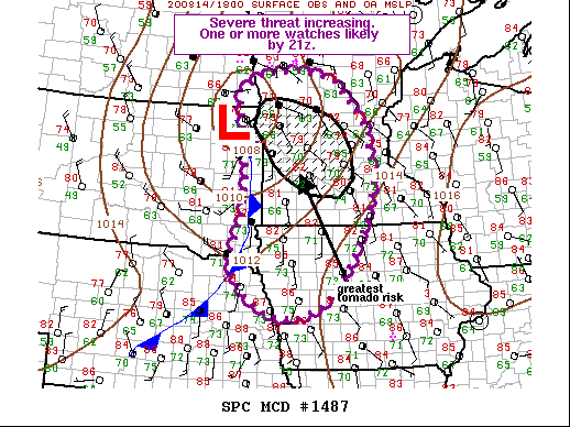 Mesoscale Discussion 1487