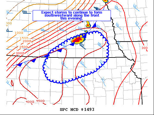 Mesoscale Discussion 1493